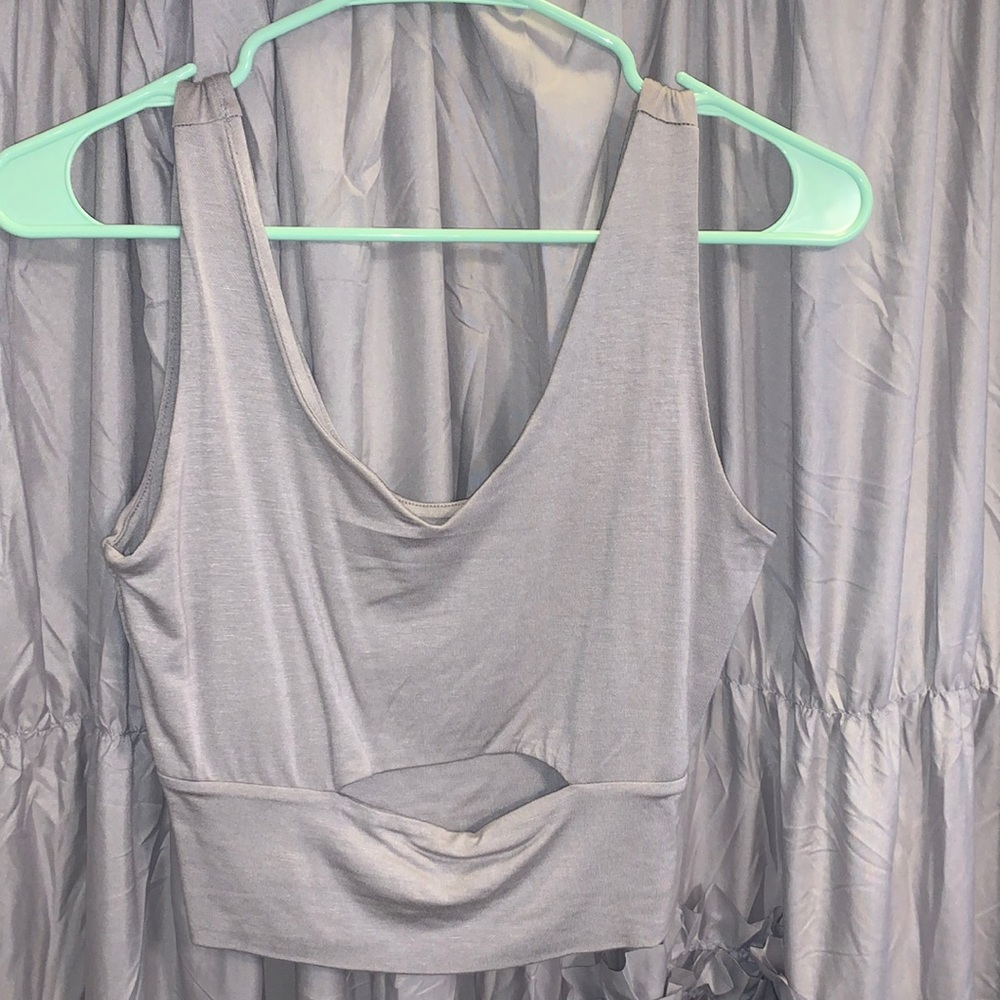 Key hole knitted tank